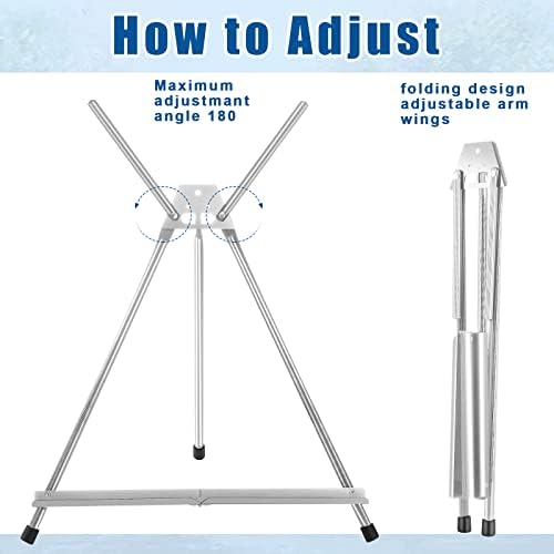 Xinnun 24 Pack Adjustable Aluminum Easels Stand 1