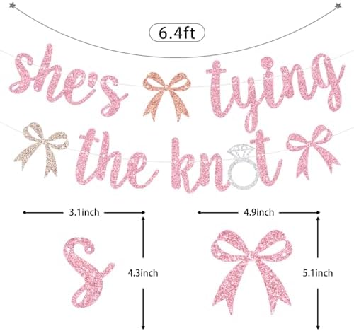 Shes Tying the Knot Banner Bridal Shower Decorations