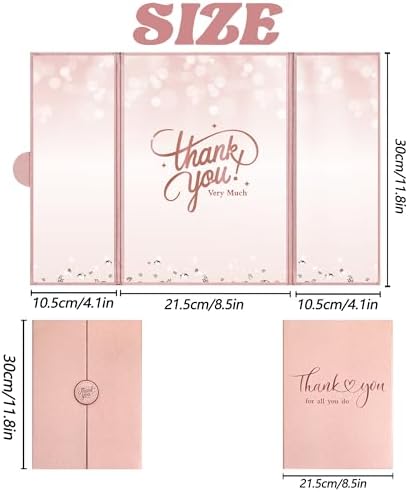 Vlipoeasn Thank You Signature Book Rose Gold Guestbook Alternative