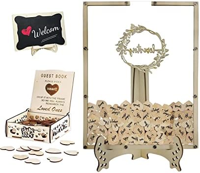 Heart Wedding Guest Book Alternative with Stand