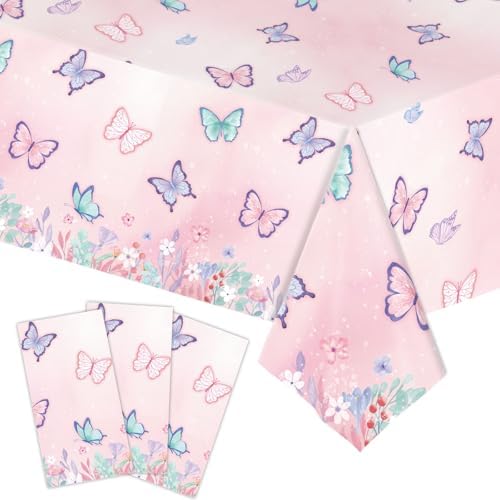 Butterfly Tablecloths 3 pcs 54x108 Inches