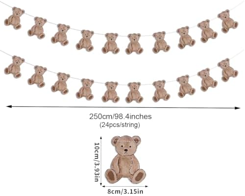 Bear Hanging Paper Garland 3 Strings X 82ft