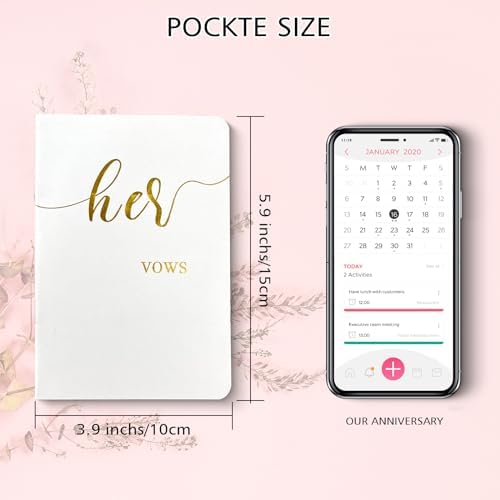 HANVOWS Vow Books His and Hers Wedding Set