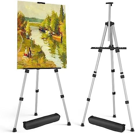 Adjustable Aluminum Easel Stand with Carry Bags 17 to 66 Height