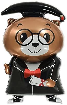 Graduation Foil Balloons with Cap and Bear - 2025 Party Decor