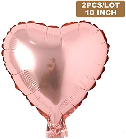 2pcs Lot 10 Inch Heart Star Foil Balloons