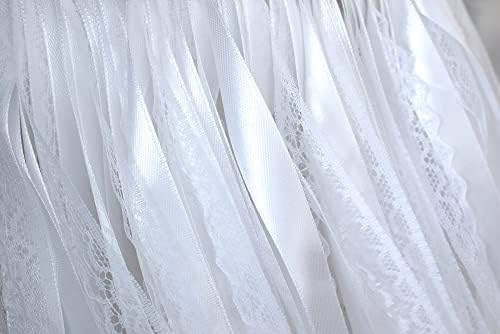 Kingsnow 100 Pieces Wedding Ribbon Wands with Silver Bell
