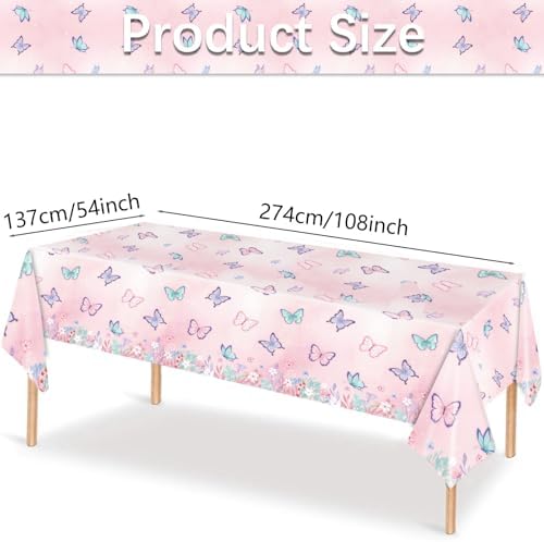 Butterfly Tablecloths 3 pcs 54x108 Inches