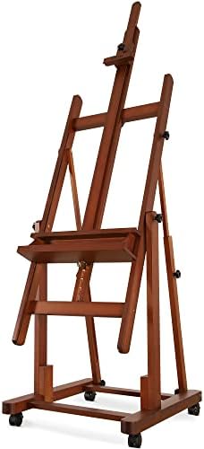 VISWIN Heavy-Duty H Frame Easel with Storage and 4 Wheels