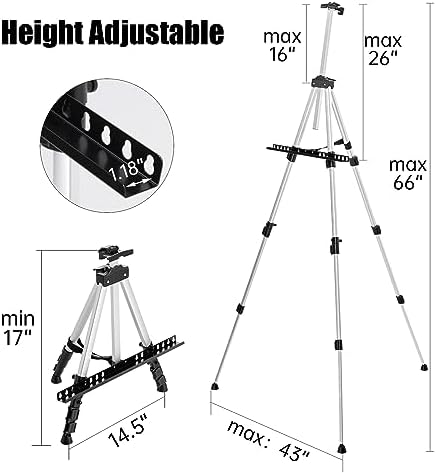 Adjustable Metal Easel Stand for Painting and Art