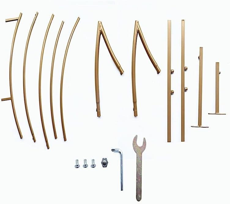 Balsa Circle Gold Metal Half Moon Wedding Arch 65ft