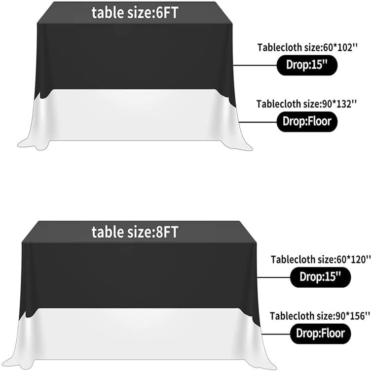 AK TRADING CO 60 x 102-Inch Rectangular Polyester Tablecloth - Charcoal