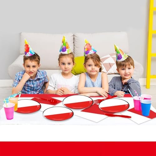 121pcs Pocket Party Supplies Pack Includes Napkins Plates Tablecloth Utensils