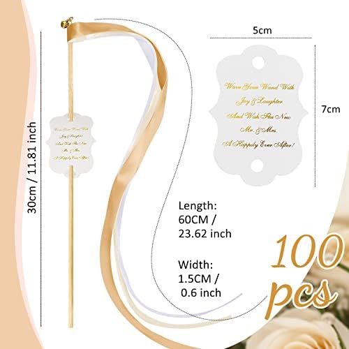Janinka 100 Piece Wedding Wand with Stick and Bell Set