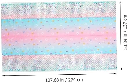 LIFKOME Mermaid Themed Disposable Tablecloth for Birthday Parties
