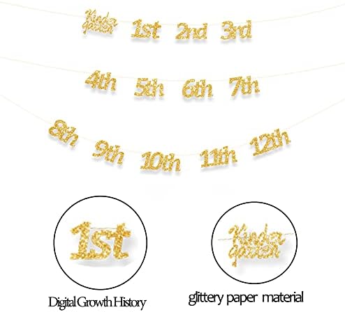 Gold Glitter Graduation Photo Banner for Class of 2025