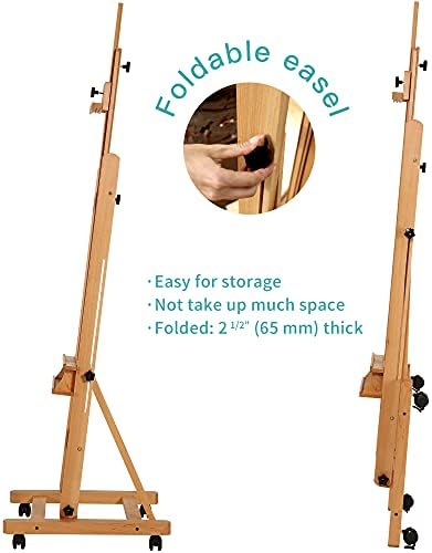 VISWIN Adjustable H-Frame Easel with 4 Wheels