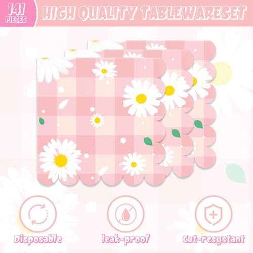 121Pcs Daisy Birthday Party Decorations Set