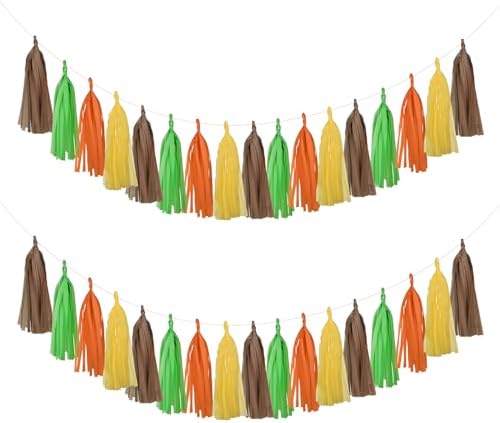 Guzon 20 Pack Tissue Paper Tassels Garland