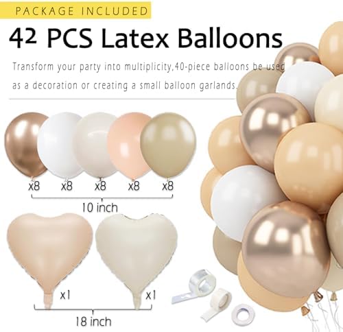 Champagne Gold Beige Birthday Decorations for Women Girls