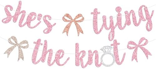 Shes Tying the Knot Banner Bridal Shower Decorations