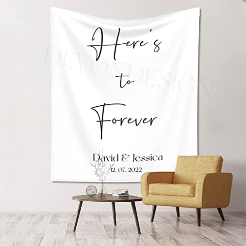 Personalized Rustic Backdrop with Names and Date