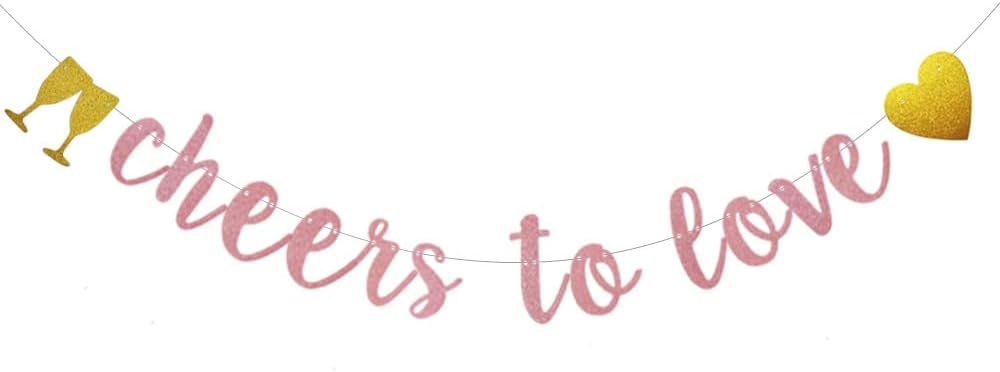 Rose Gold Glitter Banner Pre-Strung Party Decor
