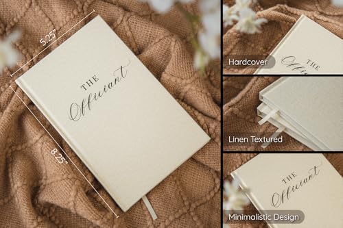 Wedding Officiant Book with Gold Trim and 32 Pages