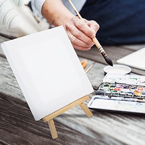 Jojofuny 5 Sets Mini Easel Stands with Canvases