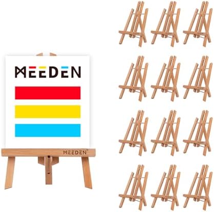 MEEDEN 12 Inch Tabletop Easel Set - 12 Pack for Art and Display