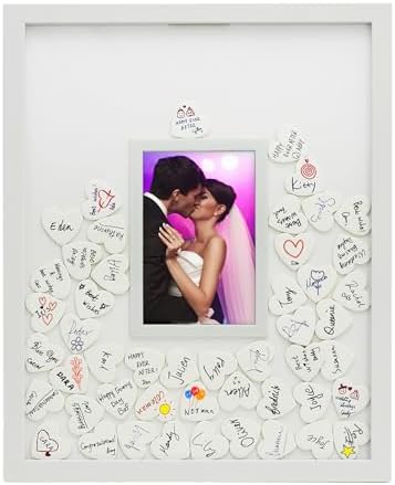 MIMOSA MOMENTS Autograph Picture Frame White 80 Hearts