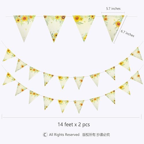 Cheerland Sunflower Garland Banner Set