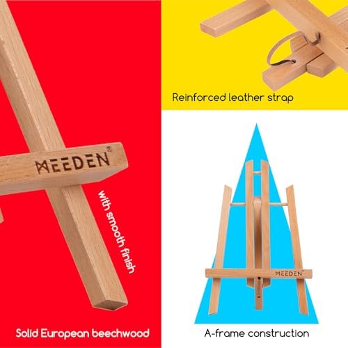MEEDEN 12 Inch Tabletop Easel Set - 12 Pack for Art and Display