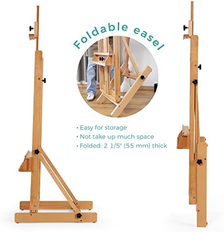 VISWIN Large Adjustable H-Frame Easel with Storage Tray