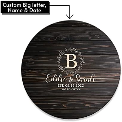Hykuc Personalized Wooden Guest Book Sign Board 12x12