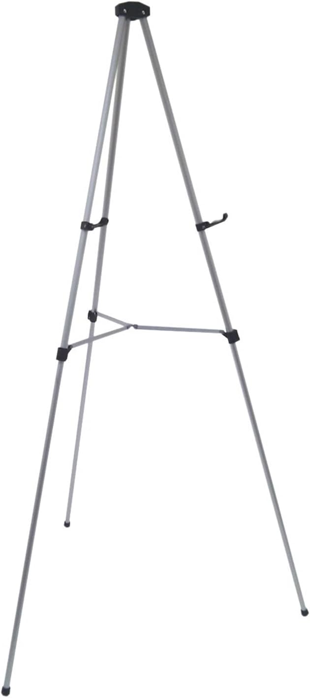 Lightweight Aluminum Telescoping Easel 70 Inches Silver 10 Pack