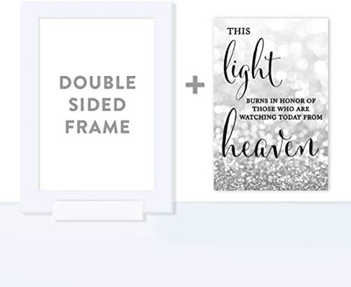 Andaz Press Framed Wedding Party Sign with Glitter 4x6 Inch