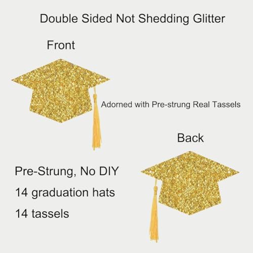 2025 Graduation Cap with Tassel Banners for Party Decor