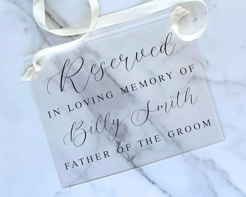 Acrylic Reserved In Loving Memory Sign B1