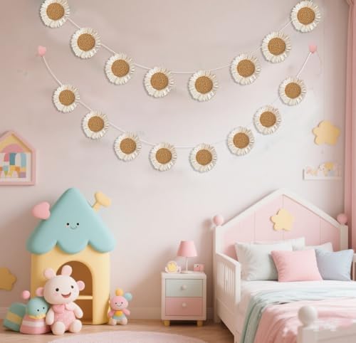 Daisy Hanging Garland 2 String 52ft Boho Decor