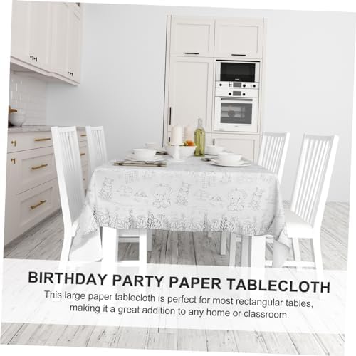 Birthday Zoo Themed Paper Tablecloth for Parties