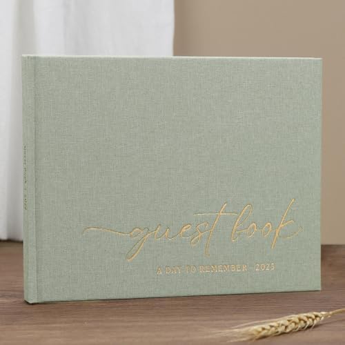 Elegant Guest Book with Linen Cover and 100 Pages