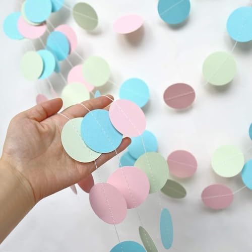 Cheerland Pink Circle Streamer Garland 52ft