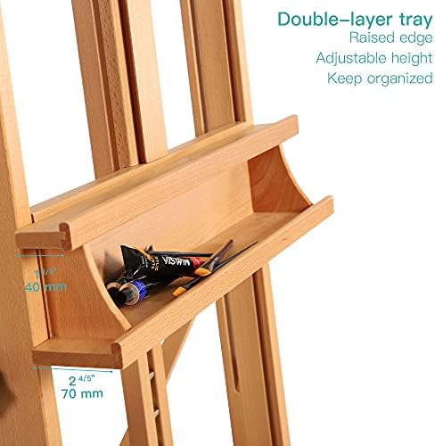 VISWIN Adjustable H-Frame Easel with 4 Wheels