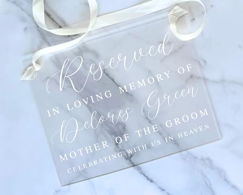 Acrylic Reserved In Loving Memory Sign B1