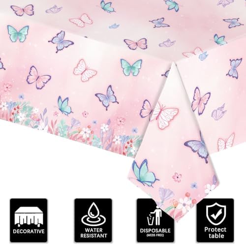 Butterfly Tablecloths 3 pcs 54x108 Inches