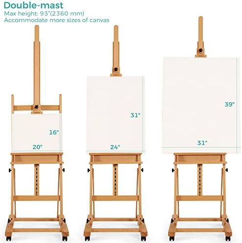 VISWIN Adjustable H-Frame Easel with 4 Wheels