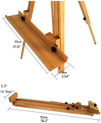 HYUREWF Portable Folding Easel with Telescopic Shelf