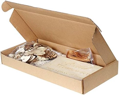 NUPTIO Rustic Guest Book Alternative with Heart Drop Box