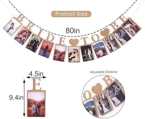 Bride To Be Photo Banner - Gold Decor
